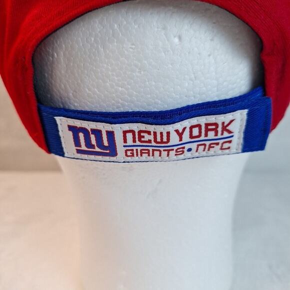 New Era 9Forty New York Giants Hat cap Strapback Blue Red NFL SAMPLE TAG - Picture 5 of 8
